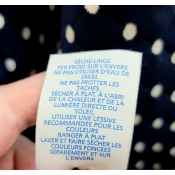 Boden Dress 14R Polka Dot Quilted 3/4 Sleeve Classic Stretch Pockets Knit Blue - Picture 10 of 16